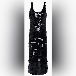L’agence Leander Paillette Tank Midi-Dress - Large